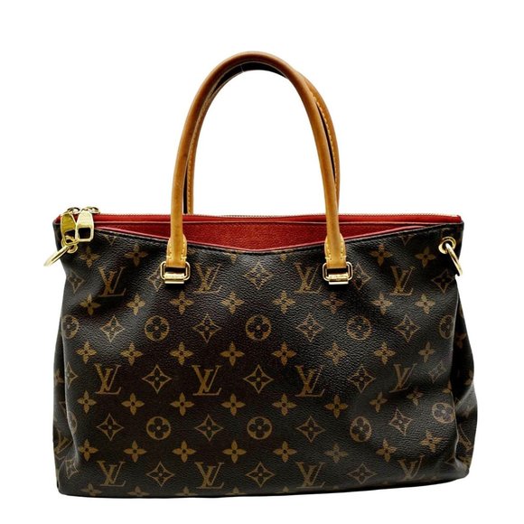 LOUIS VUITTON Pallas MM Monogram Canvas Shoulder Bag Brown - Picture 1 of 16